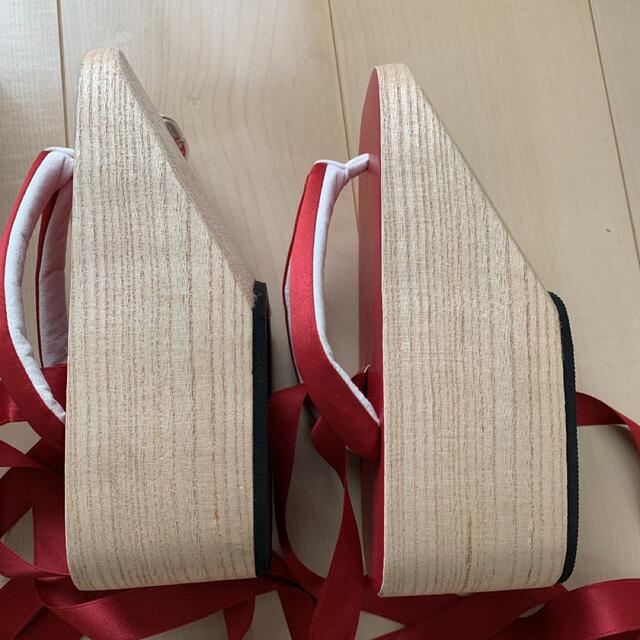 リボンぽっくり下駄 赤