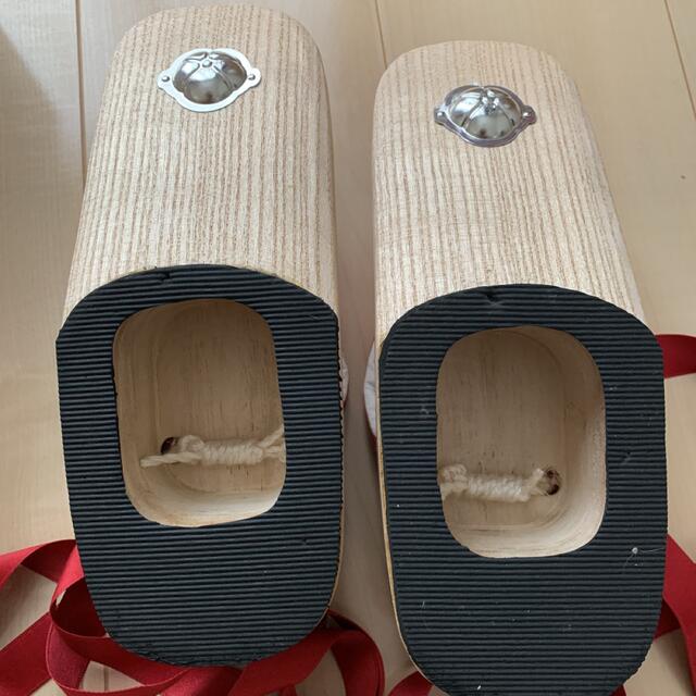 リボンぽっくり下駄 赤