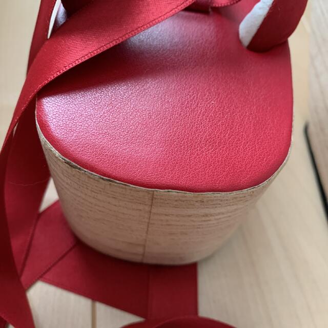 リボンぽっくり下駄 赤