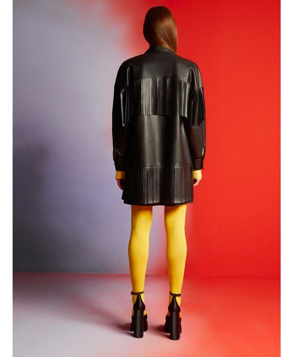 ノクチューン レディース ジャケット・ブルゾン アウター Women's Fringe Faux Suede Jacket Black