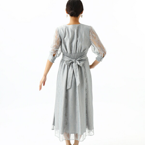 結婚式/パーティー/フォーマル/謝恩会に使える♪総レース多釦使いドレス/アンフィニ(INFINE)