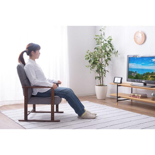 高座椅子 S グレー (品番:LSS-34GY)(L-2)荷姿3辺計176cm 東谷 D2307