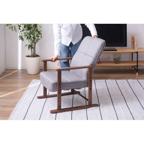 高座椅子 S グレー (品番:LSS-34GY)(L-2)荷姿3辺計176cm 東谷 D2307
