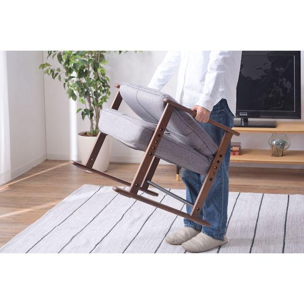 高座椅子 S グレー (品番:LSS-34GY)(L-2)荷姿3辺計176cm 東谷 D2307