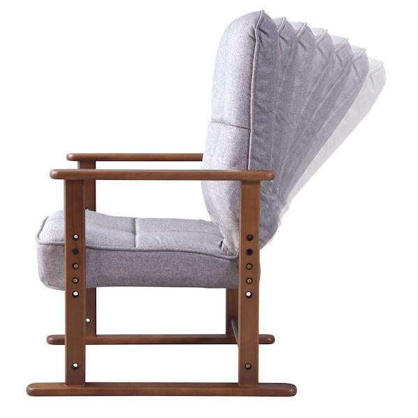 高座椅子 S グレー (品番:LSS-34GY)(L-2)荷姿3辺計176cm 東谷 D2307