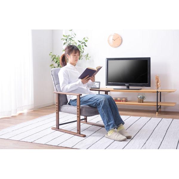 高座椅子 S グレー (品番:LSS-34GY)(L-2)荷姿3辺計176cm 東谷 D2307