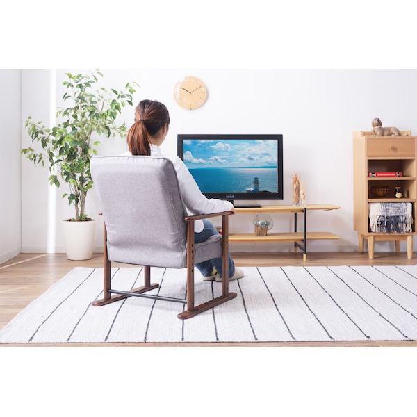 高座椅子 S グレー (品番:LSS-34GY)(L-2)荷姿3辺計176cm 東谷 D2307