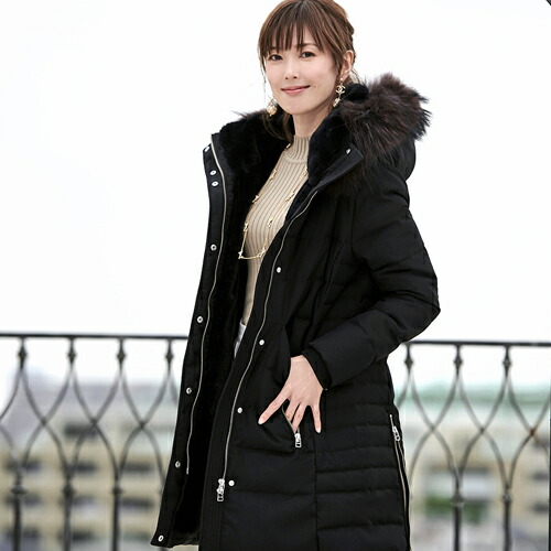 ロングダウンコート ダウンジャケット ロングダウン アウター 上着 ロングコート ファー レディース 50代 40代 30代 ミセス 秋 冬 大きいサイズ 上品 防寒 ロング丈 暖かい 黒 カーキ 通勤 きれ