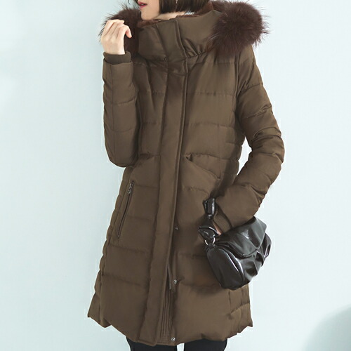 ロングダウンコート ダウンジャケット ロングダウン アウター 上着 ロングコート ファー レディース 50代 40代 30代 ミセス 秋 冬 大きいサイズ 上品 防寒 ロング丈 暖かい 黒 カーキ 通勤 きれ