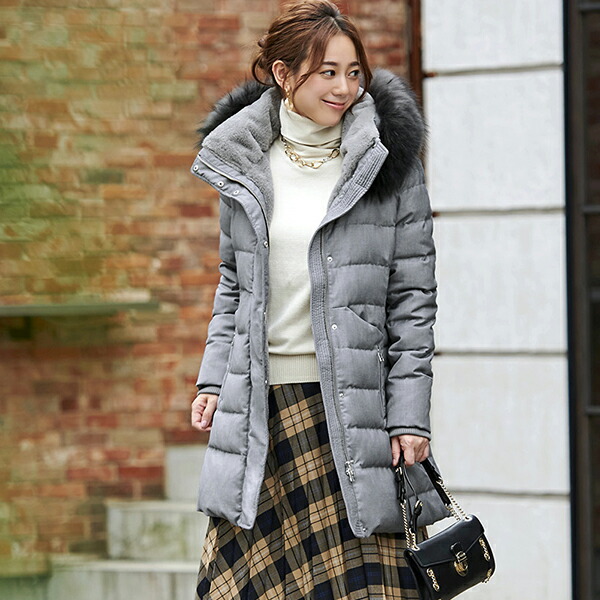 ロングダウンコート ダウンジャケット ロングダウン アウター 上着 ロングコート ファー レディース 50代 40代 30代 ミセス 秋 冬 大きいサイズ 上品 防寒 ロング丈 暖かい 黒 カーキ 通勤 きれ