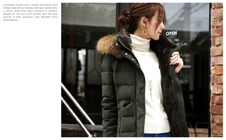 ロングダウンコート ダウンジャケット ロングダウン アウター 上着 ロングコート ファー レディース 50代 40代 30代 ミセス 秋 冬 大きいサイズ 上品 防寒 ロング丈 暖かい 黒 カーキ 通勤 きれ