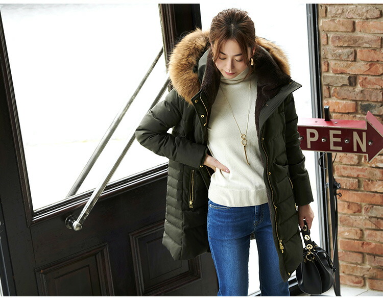 ロングダウンコート ダウンジャケット ロングダウン アウター 上着 ロングコート ファー レディース 50代 40代 30代 ミセス 秋 冬 大きいサイズ 上品 防寒 ロング丈 暖かい 黒 カーキ 通勤 きれ