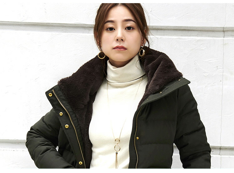 ロングダウンコート ダウンジャケット ロングダウン アウター 上着 ロングコート ファー レディース 50代 40代 30代 ミセス 秋 冬 大きいサイズ 上品 防寒 ロング丈 暖かい 黒 カーキ 通勤 きれ