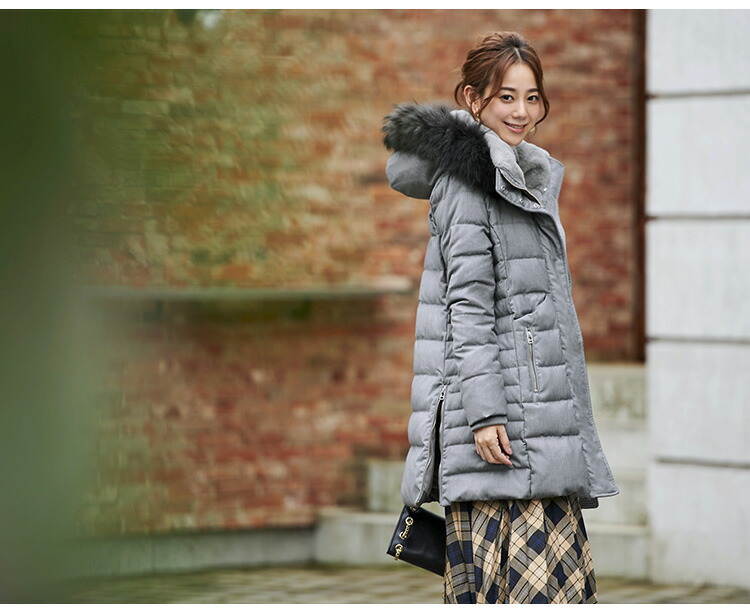 ロングダウンコート ダウンジャケット ロングダウン アウター 上着 ロングコート ファー レディース 50代 40代 30代 ミセス 秋 冬 大きいサイズ 上品 防寒 ロング丈 暖かい 黒 カーキ 通勤 きれ