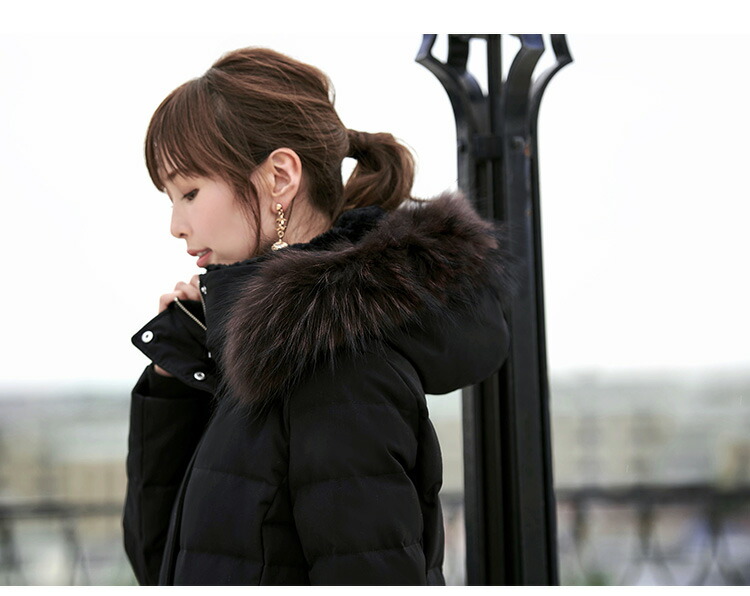 ロングダウンコート ダウンジャケット ロングダウン アウター 上着 ロングコート ファー レディース 50代 40代 30代 ミセス 秋 冬 大きいサイズ 上品 防寒 ロング丈 暖かい 黒 カーキ 通勤 きれ