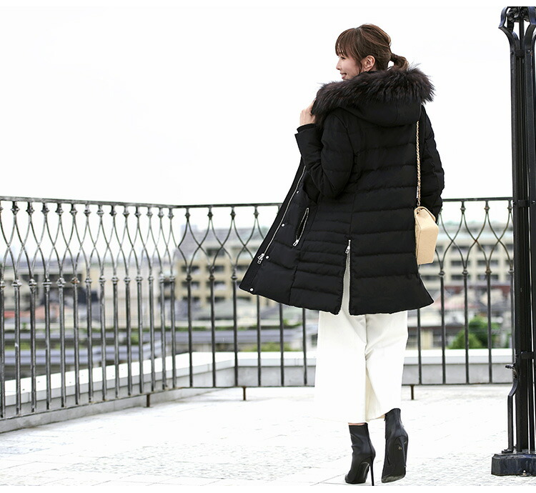 ロングダウンコート ダウンジャケット ロングダウン アウター 上着 ロングコート ファー レディース 50代 40代 30代 ミセス 秋 冬 大きいサイズ 上品 防寒 ロング丈 暖かい 黒 カーキ 通勤 きれ