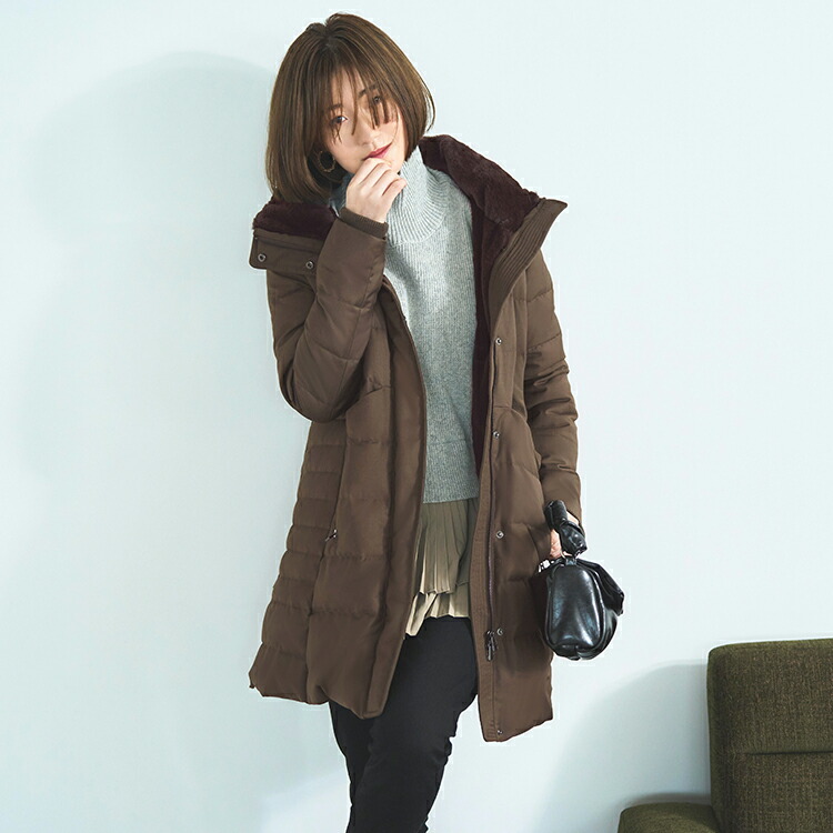 ロングダウンコート ダウンジャケット ロングダウン アウター 上着 ロングコート ファー レディース 50代 40代 30代 ミセス 秋 冬 大きいサイズ 上品 防寒 ロング丈 暖かい 黒 カーキ 通勤 きれ