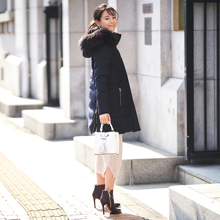 ロングダウンコート ダウンジャケット ロングダウン アウター 上着 ロングコート ファー レディース 50代 40代 30代 ミセス 秋 冬 大きいサイズ 上品 防寒 ロング丈 暖かい 黒 カーキ 通勤 きれ