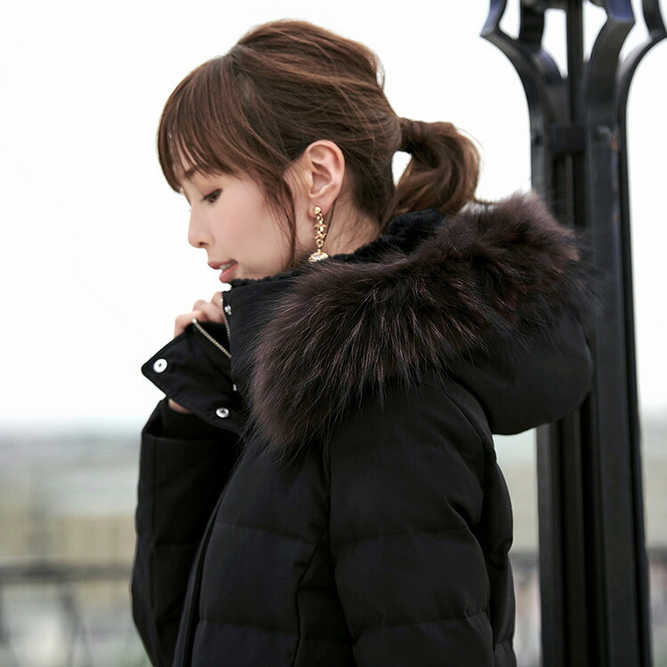 ロングダウンコート ダウンジャケット ロングダウン アウター 上着 ロングコート ファー レディース 50代 40代 30代 ミセス 秋 冬 大きいサイズ 上品 防寒 ロング丈 暖かい 黒 カーキ 通勤 きれ