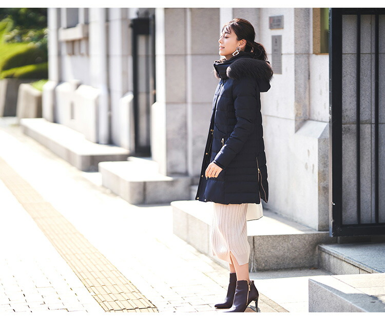 ロングダウンコート ダウンジャケット ロングダウン アウター 上着 ロングコート ファー レディース 50代 40代 30代 ミセス 秋 冬 大きいサイズ 上品 防寒 ロング丈 暖かい 黒 カーキ 通勤 きれ