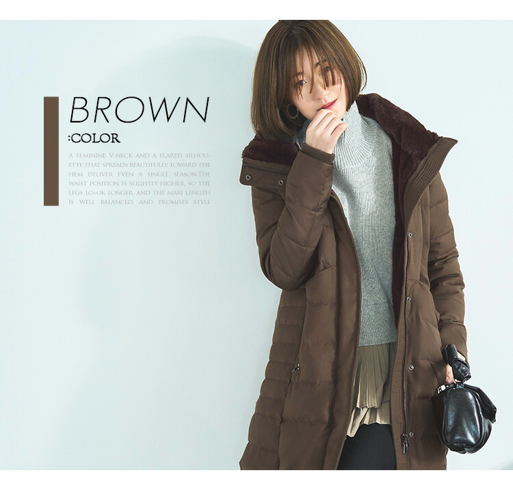 ロングダウンコート ダウンジャケット ロングダウン アウター 上着 ロングコート ファー レディース 50代 40代 30代 ミセス 秋 冬 大きいサイズ 上品 防寒 ロング丈 暖かい 黒 カーキ 通勤 きれ