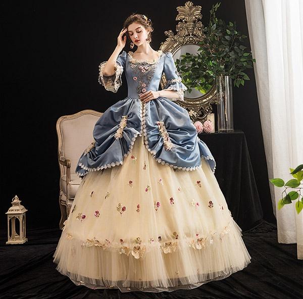 【送料無料】貴族 ドレス ステージ衣装 舞台衣装 オペラ声楽 中世貴族風 お姫様ドレス 宮廷 お嬢様 貴族ドレス パーティー 中世 ドレス
