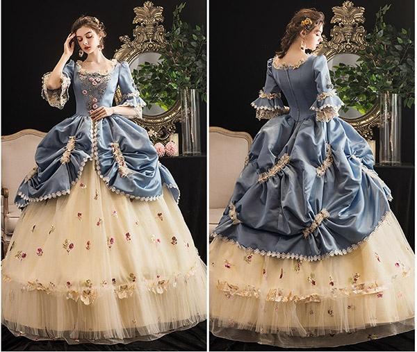 【送料無料】貴族 ドレス ステージ衣装 舞台衣装 オペラ声楽 中世貴族風 お姫様ドレス 宮廷 お嬢様 貴族ドレス パーティー 中世 ドレス