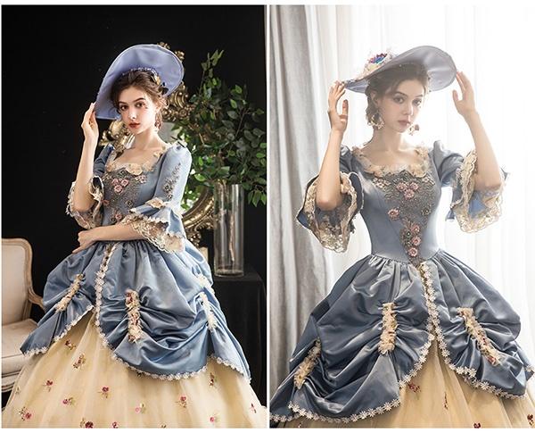 【送料無料】貴族 ドレス ステージ衣装 舞台衣装 オペラ声楽 中世貴族風 お姫様ドレス 宮廷 お嬢様 貴族ドレス パーティー 中世 ドレス