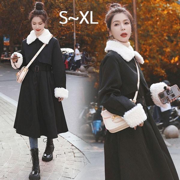 ステンカラーコート ロング丈コート 可愛い 冬服 レディース ジャケット お嬢さん 小柄 学生 通学 通勤 女の子 長袖 袖あり 秋 冬 衣装