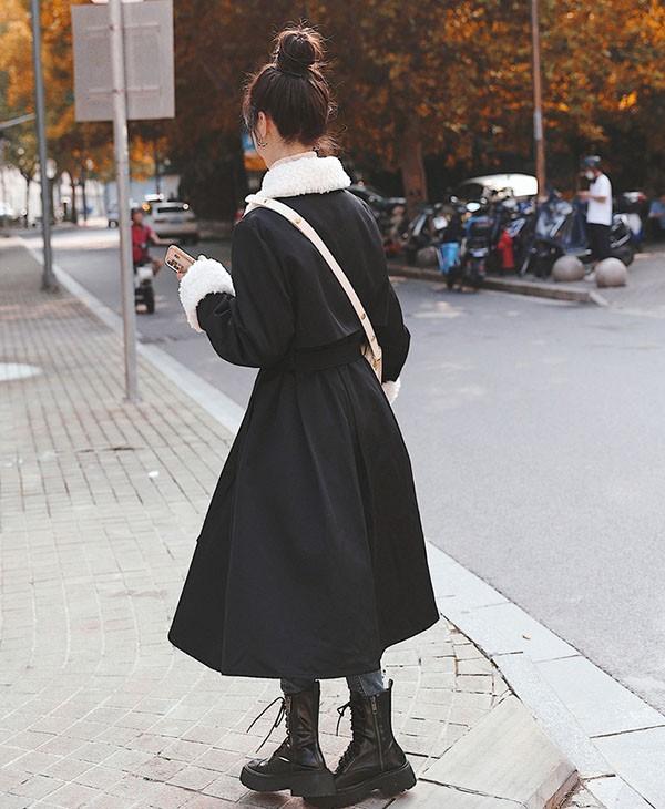 ステンカラーコート ロング丈コート 可愛い 冬服 レディース ジャケット お嬢さん 小柄 学生 通学 通勤 女の子 長袖 袖あり 秋 冬 衣装