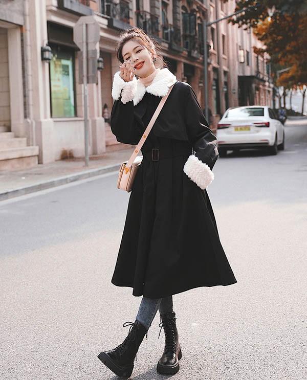 ステンカラーコート ロング丈コート 可愛い 冬服 レディース ジャケット お嬢さん 小柄 学生 通学 通勤 女の子 長袖 袖あり 秋 冬 衣装