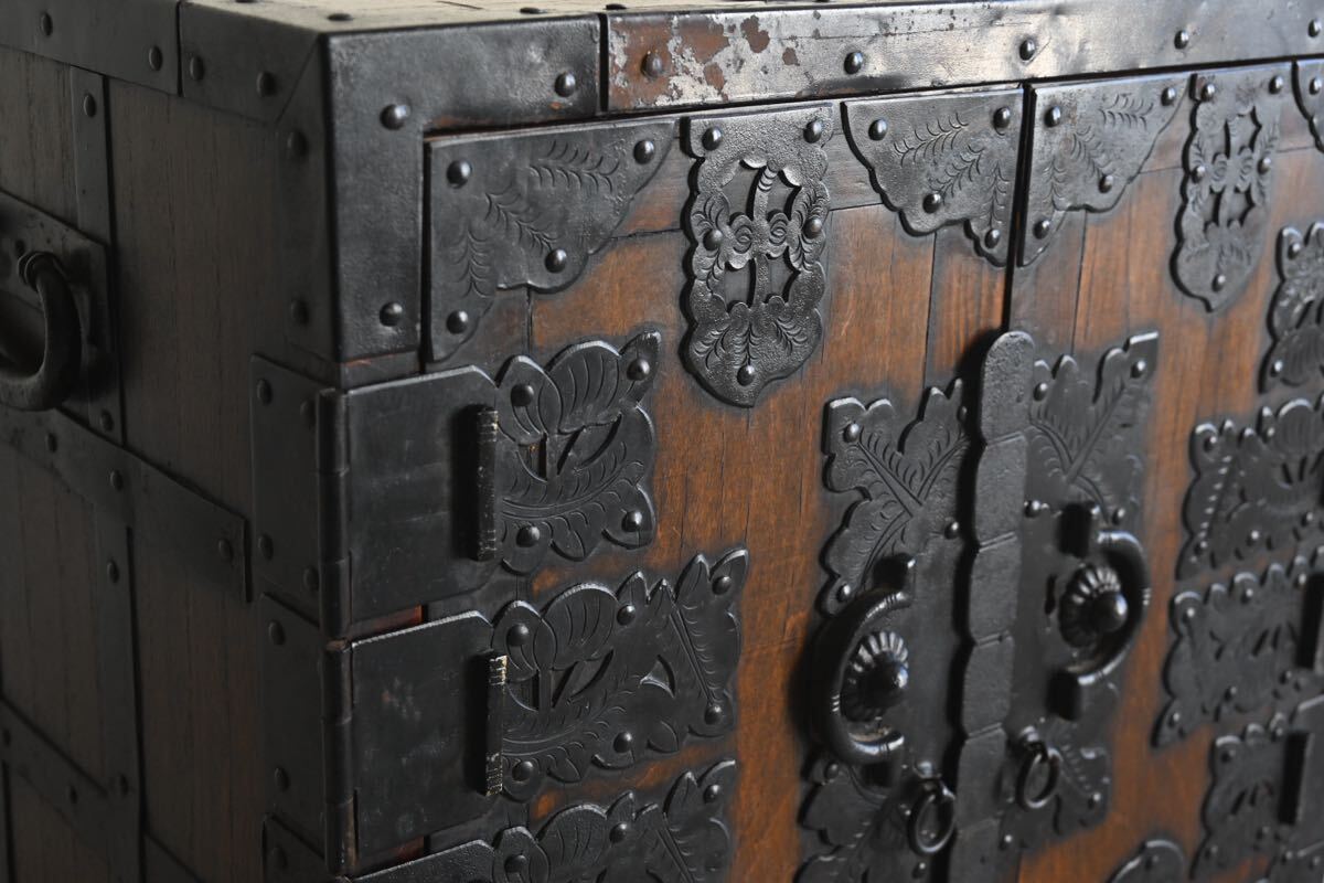 船箪笥 時代箪笥 アンティーク 和家具 収納 庄内箪笥 古民具 和箪笥 飾り台 古木 古鉄 ヴィンテージ レトロ 和骨董