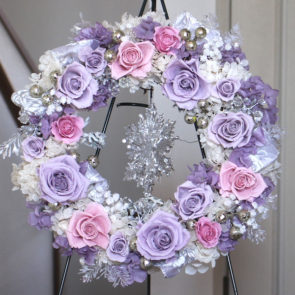 プリザーブドフラワー クリスマスリースリース クリスマスギフト 結婚祝い 誕生日プレゼント 新築祝い 開店祝い