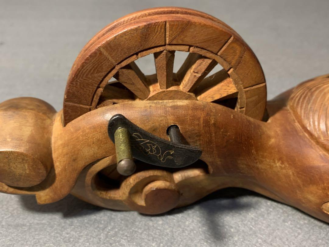 超貴重品 手作り アンチークコレクション 木製墨壺　255mm