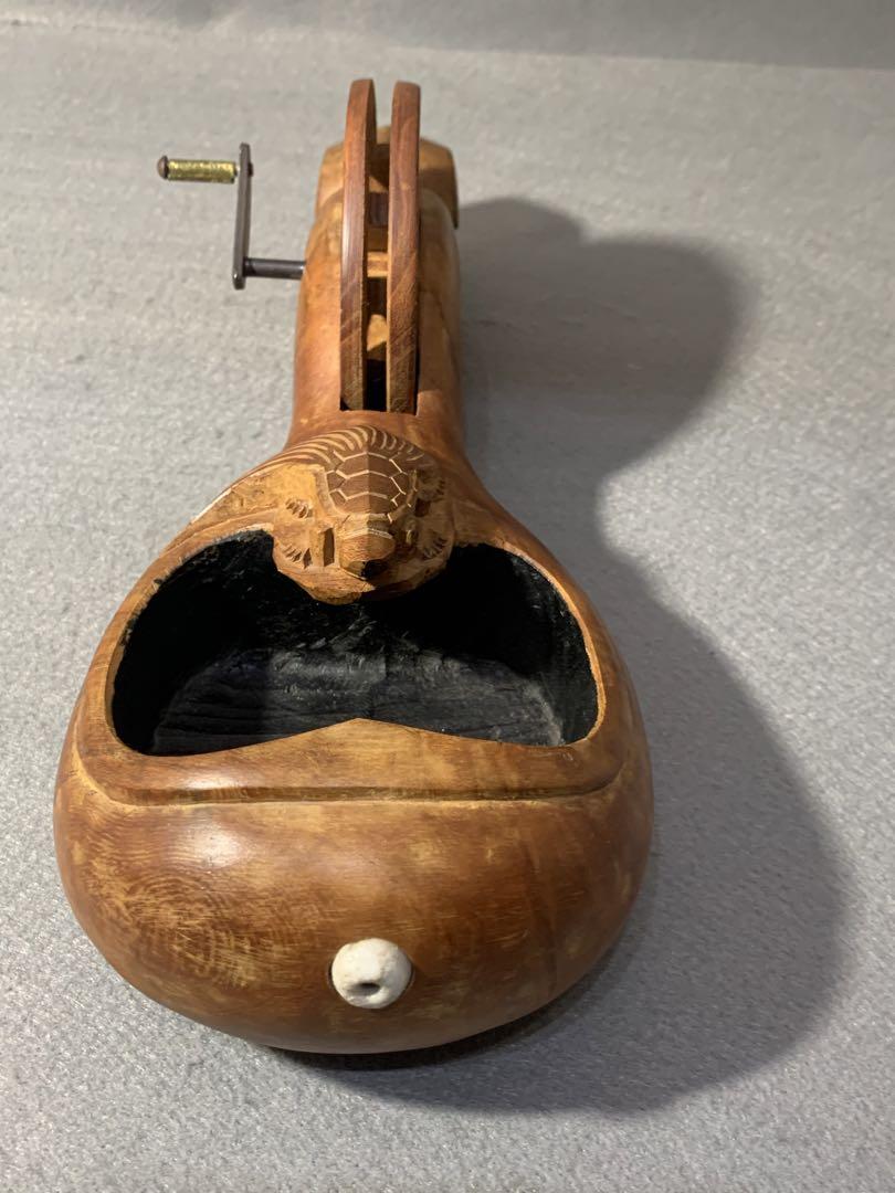 超貴重品 手作り アンチークコレクション 木製墨壺　255mm