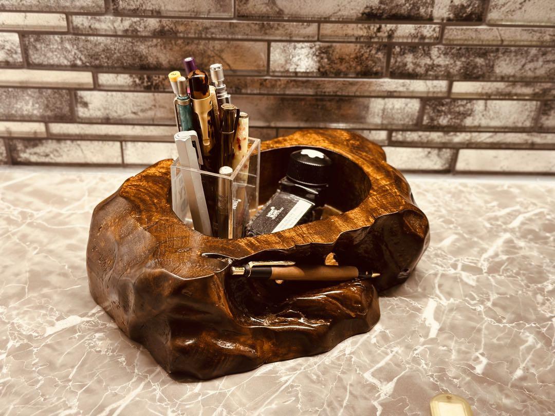 ペン立て ペンケース インテリア 欅 工芸品 野原工芸 風