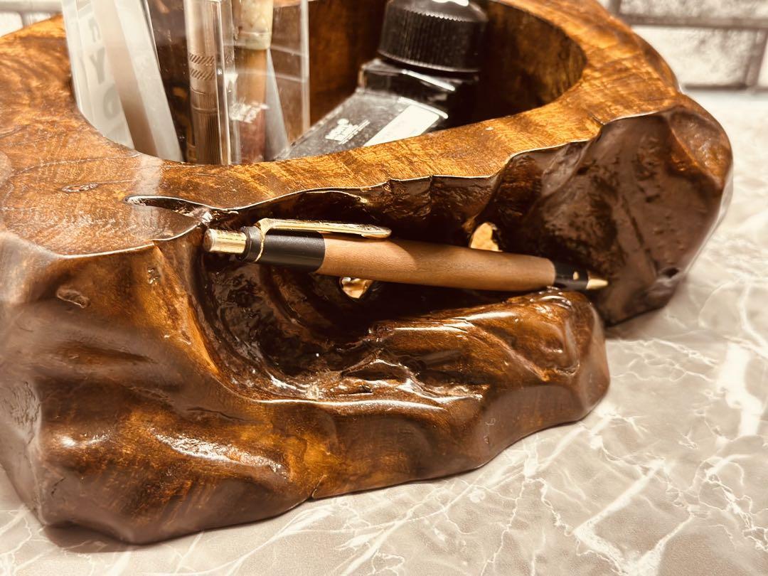 ペン立て ペンケース インテリア 欅 工芸品 野原工芸 風