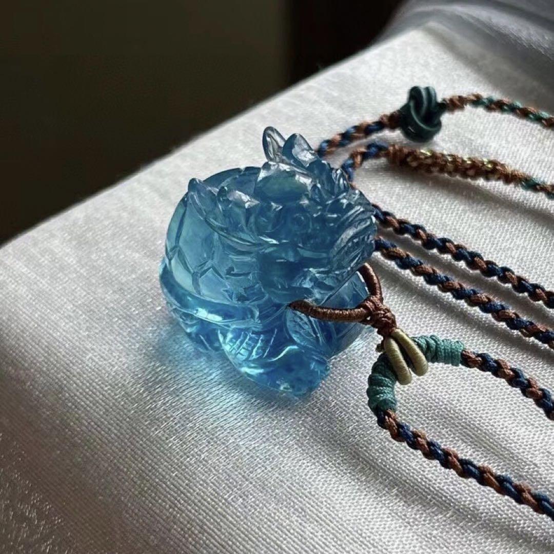 天然 アクアマリン ネックレス 14.6g