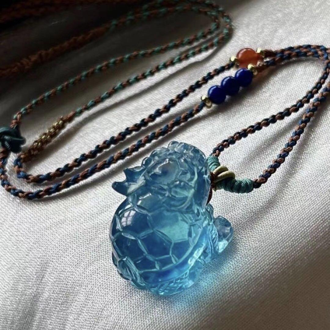 天然 アクアマリン ネックレス 14.6g