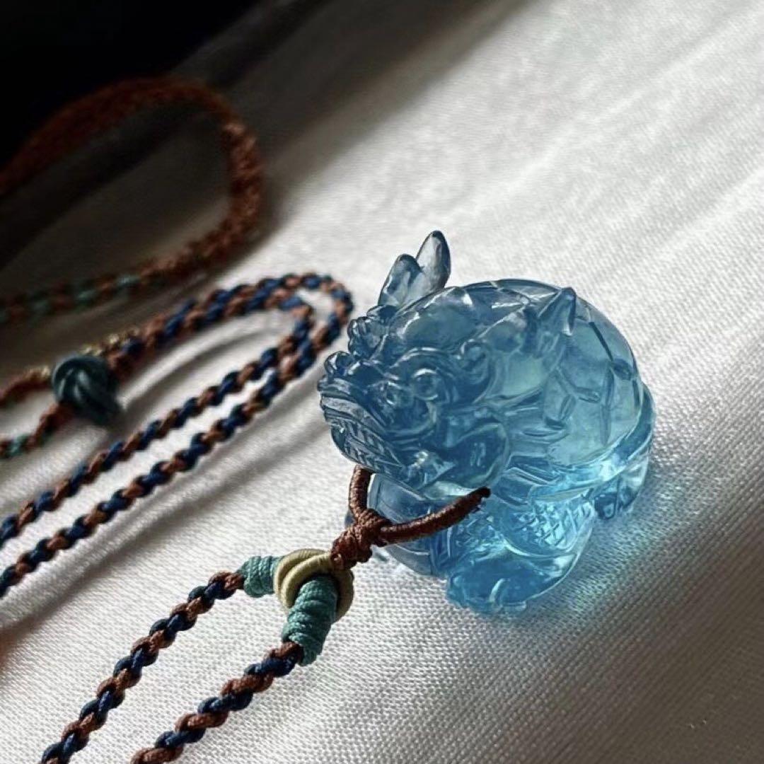 天然 アクアマリン ネックレス 14.6g