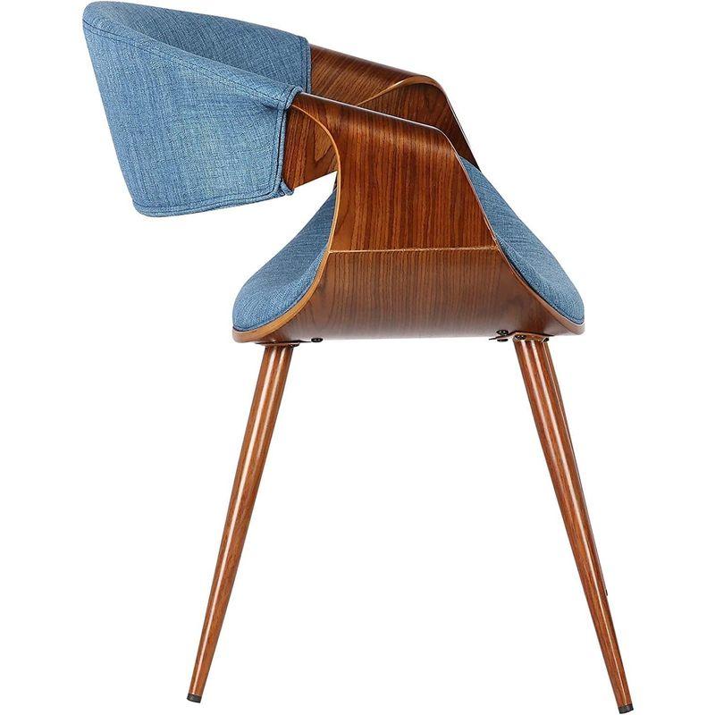 アルメンリビング(Armen Living) ダイニングチェア ブルー/ウォルナット 座面高さ46cm Butterfly バタフライ 日本