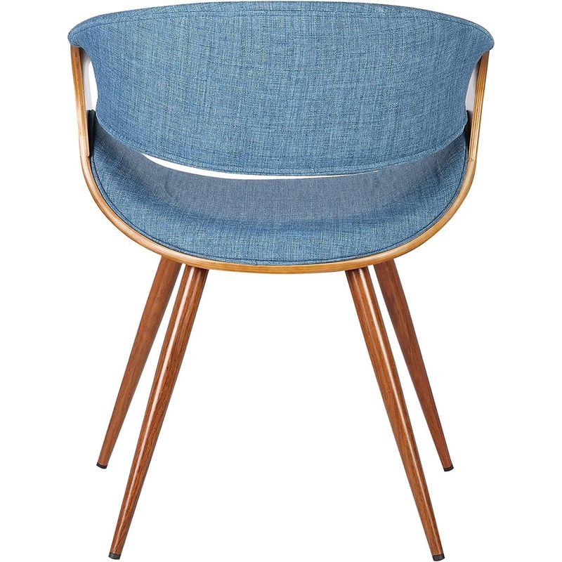 アルメンリビング(Armen Living) ダイニングチェア ブルー/ウォルナット 座面高さ46cm Butterfly バタフライ 日本
