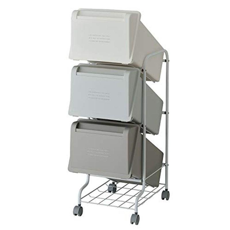 リス 分別 ゴミ箱 縦型3段 コンテナスタイルV CS5-60 ミックス6 63L (21L×3段)