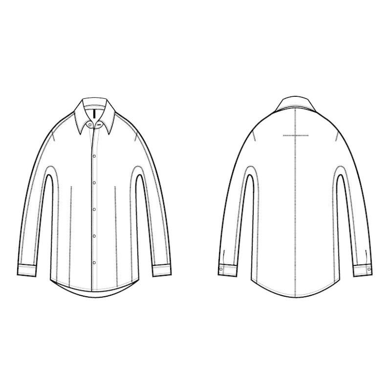 THEE OLD CIRCUS ジオールドサーカス "Thunder" グラデーションチェック ハーベストスリーブシャツ BLK