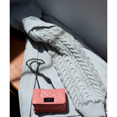 ルイ ルエ ブティック RUIRUE BOUTIQUE ニットケーブルスリーブケープ風コート (杢グレー)