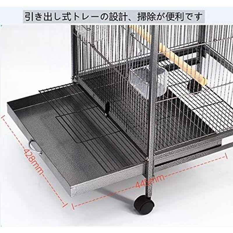 Aeon hum 鳥かご 鳥ケージ バードゲージ 大型 豪華ケージ 大きい 複数飼い キャスタ-付き インコ オウムケージ オカメ セキセイ