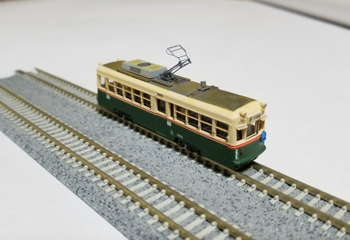 広島電鉄 1900形 1905 元 京都市電 Nゲージ完成品