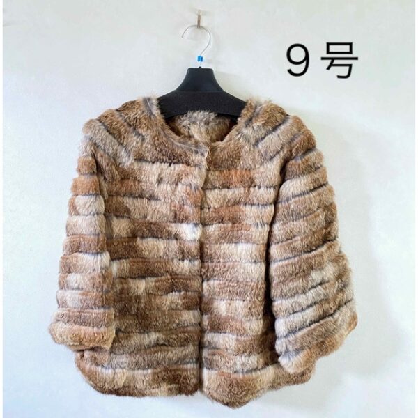 ラビットファー ショート丈コート