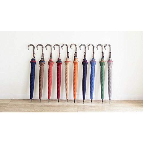 日本製 かさね 長傘 16本骨 55ｃｍ 甲州織両面 無地 雨晴兼用