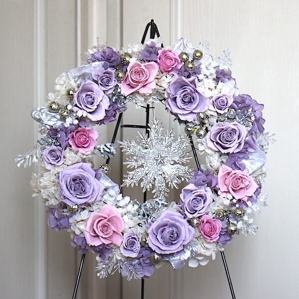 プリザーブドフラワー　クリスマスリースリース クリスマスギフト 結婚祝い 誕生日プレゼント 新築祝い 開店祝い